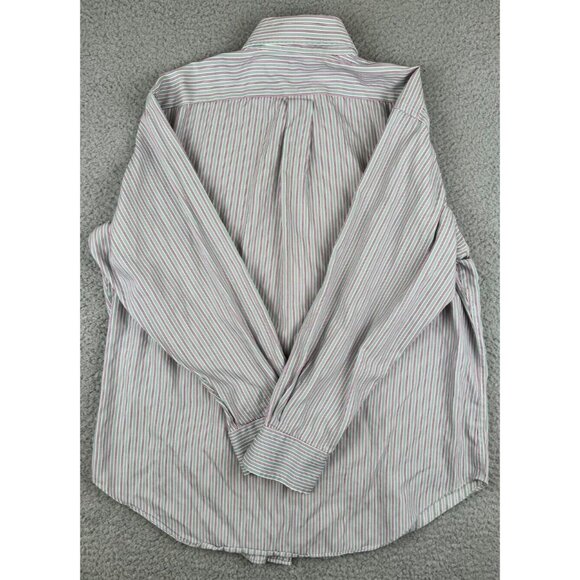 LRL Lauren Ralph Lauren Mens Long Sleeve Button Down Shirt Gray Striped 16 32/33 - Picture 6 of 10